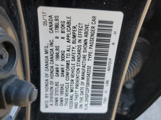 2017 HONDA CIVIC LX - 2HGFC2F5XHH542232