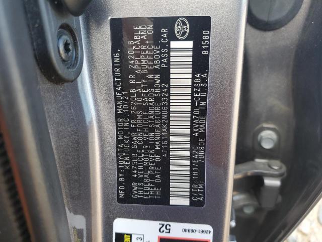 2022 TOYOTA CAMRY SE - 4T1G11AK2NU633242