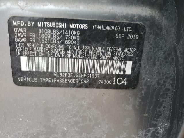 2020 MITSUBISHI MIRAGE G4 - ML32F3FJ2LHF01637