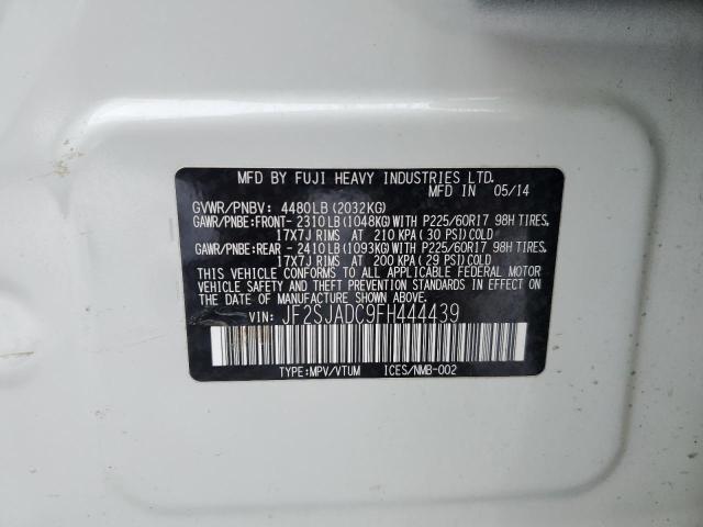 2015 SUBARU FORESTER 2 - JF2SJADC9FH444439