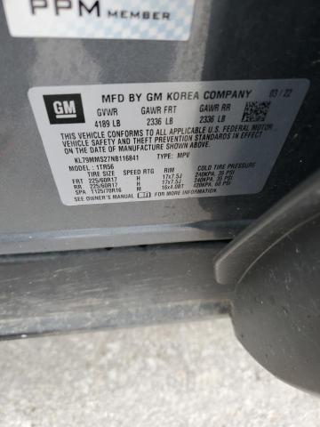 2022 CHEVROLET TRAILBLAZE - KL79MMS27NB116841