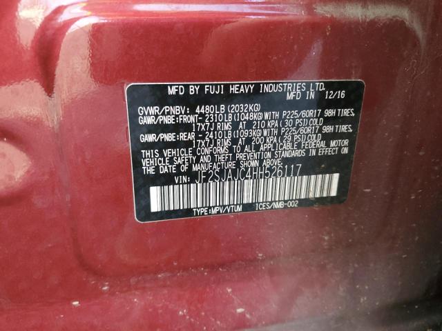 2017 SUBARU FORESTER 2 - JF2SJAJC4HH526117