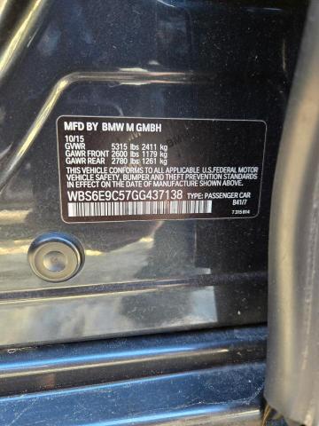 2016 BMW M6 GRAN CO WBS6E9C57GG437138