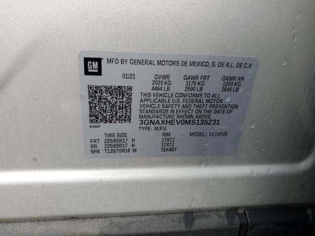 2021 CHEVROLET EQUINOX LS - 3GNAXHEV0MS135231