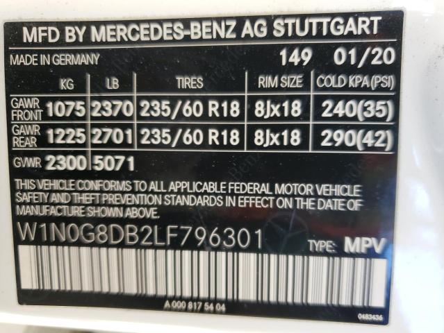 2020 MERCEDES-BENZ GLC 300 - W1N0G8DB2LF796301