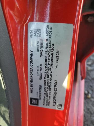 2015 CHEVROLET SPARK 2LT KL8CF6S96FC718047