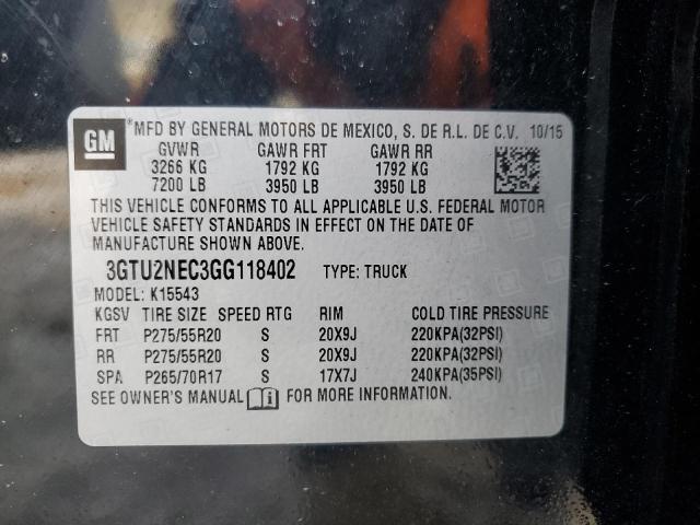 2016 GMC SIERRA K15 - 3GTU2NEC3GG118402