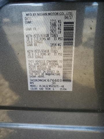 2017 NISSAN PATHFINDER - 5N1DR2MN1HC676603