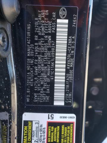 2020 TOYOTA CAMRY LE - 4T1C11AK1LU998247
