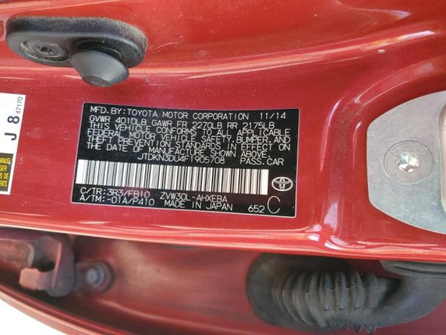2015 TOYOTA PRIUS JTDKN3DU4F1905708