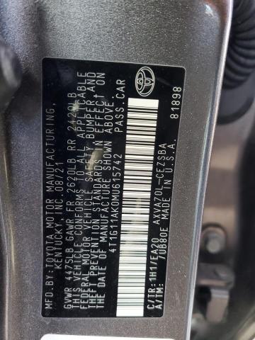 2021 TOYOTA CAMRY SE #3304047485