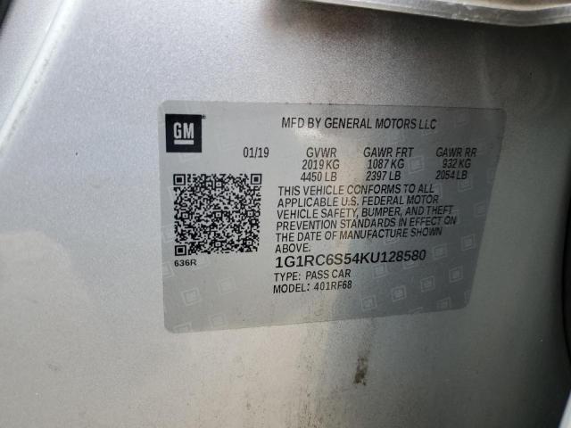 2019 CHEVROLET VOLT LT - 1G1RC6S54KU128580