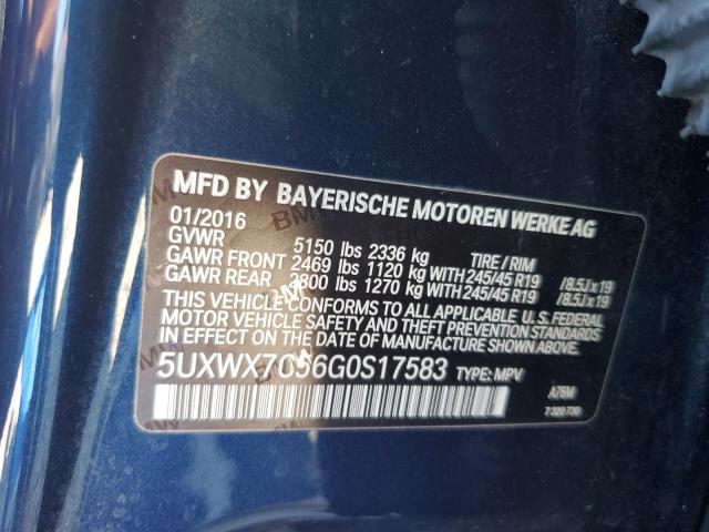 2016 BMW X3 XDRIVE3 - 5UXWX7C56G0S17583