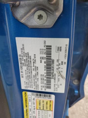 2020 FORD FUSION SE - 3FA6P0LUXLR170087