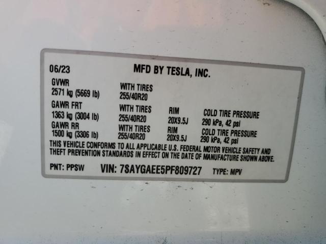 2023 TESLA MODEL Y - 7SAYGAEE5PF809727