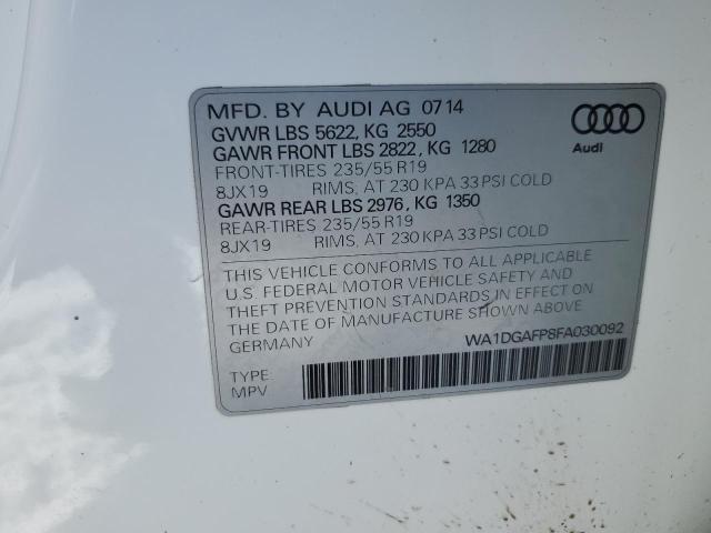 2015 AUDI Q5 PREMIUM PLUS WA1DGAFP8FA030092