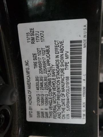 2016 HONDA CR-V EXL - 5J6RM4H70GL019168