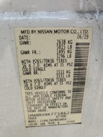 2019 NISSAN FRONTIER S - 1N6AD0EV3KN775862