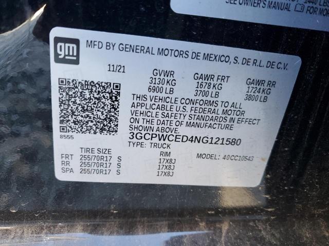 3GCPWCED4NG121580 2022 CHEVROLET ALL Models