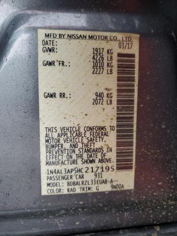 2017 NISSAN ALTIMA 2.5 - 1N4AL3AP5HC217195