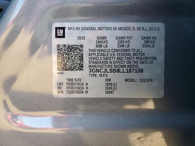 2020 CHEVROLET TRAX 1LT - 3GNCJLSB8LL187108