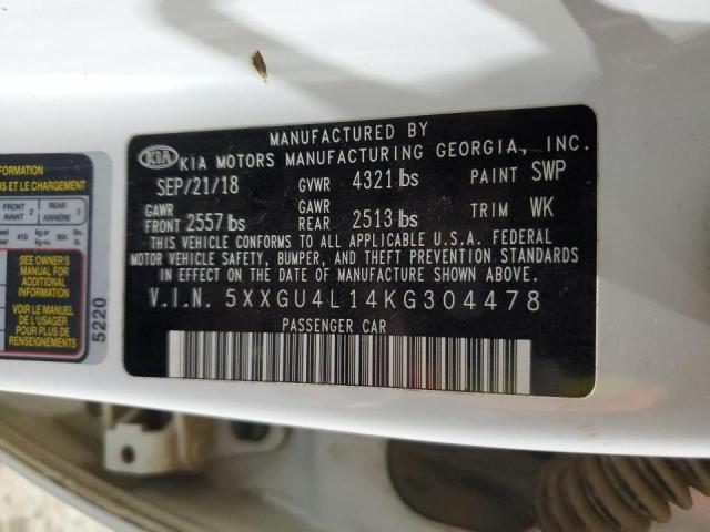 2019 KIA OPTIMA EX - 5XXGU4L14KG304478