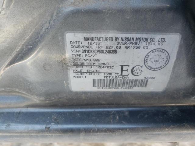 2016 NISSAN MICRA 3N1CK3CP6GL240395
