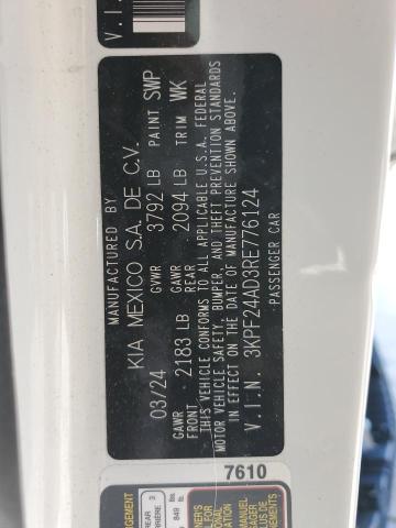 2024 KIA FORTE LX - 3KPF24AD3RE776124