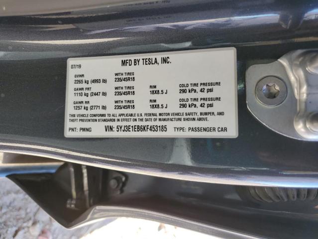 2019 TESLA MODEL 3 - 5YJ3E1EB6KF453185