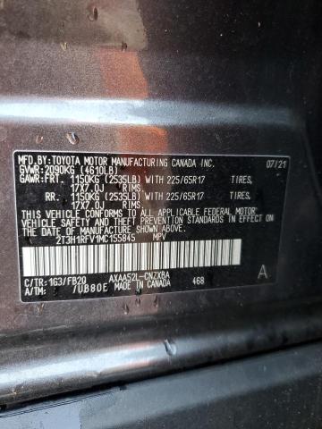 2021 TOYOTA RAV4 LE - 2T3H1RFV1MC155845