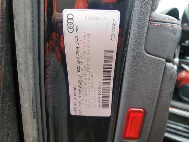 2019 AUDI S4 PREMIUM WAUB4AF45KA098059