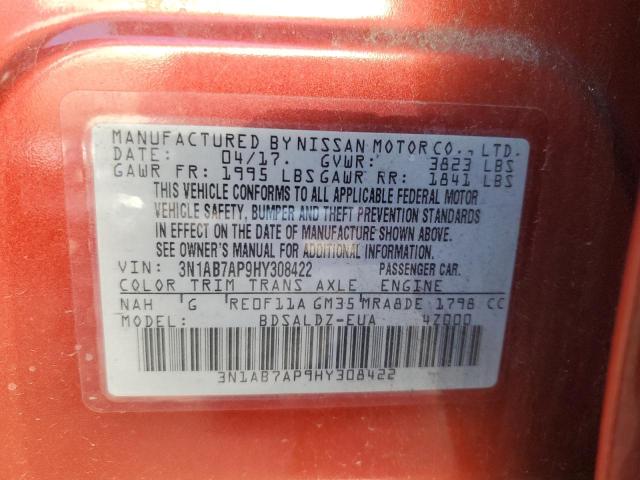 2017 NISSAN SENTRA S - 3N1AB7AP9HY308422