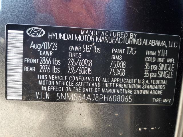2023 HYUNDAI SANTA FE S - 5NMS34AJ8PH608065