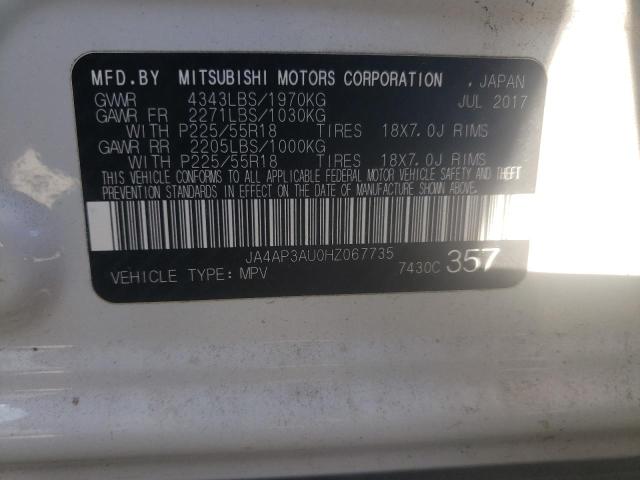 2017 MITSUBISHI OUTLANDER - JA4AP3AU0HZ067735