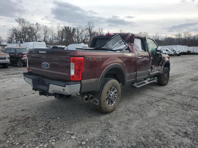 FORD F350 SUPER 2017 burgundy crew pic diesel 1FT8W3BTXHED13808 photo #4