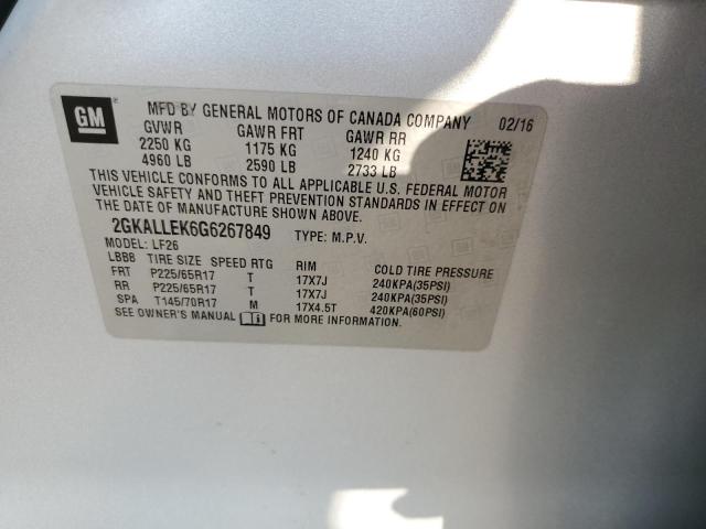 2016 GMC TERRAIN SL - 2GKALLEK6G6267849