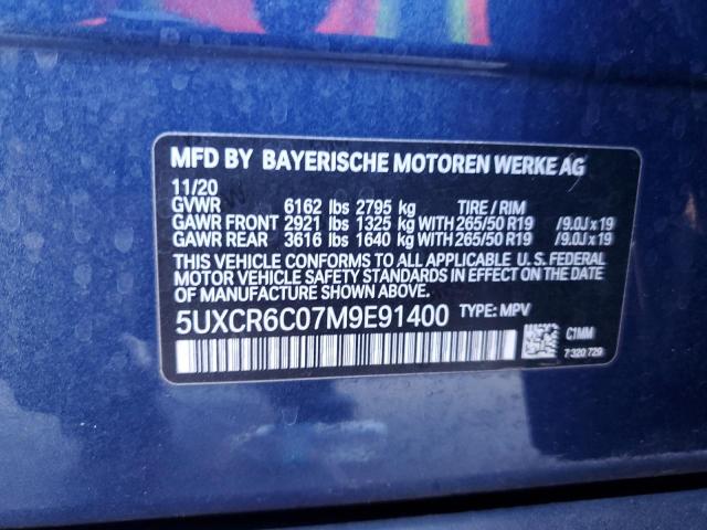 2021 BMW X5 XDRIVE4 - 5UXCR6C07M9E91400