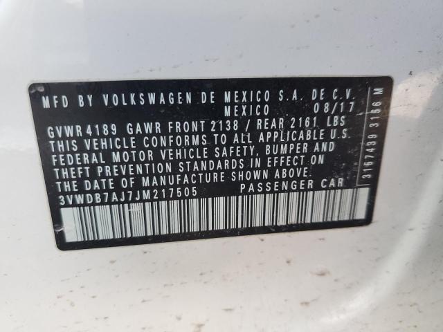 2018 VOLKSWAGEN JETTA SE 3VWDB7AJ7JM217505