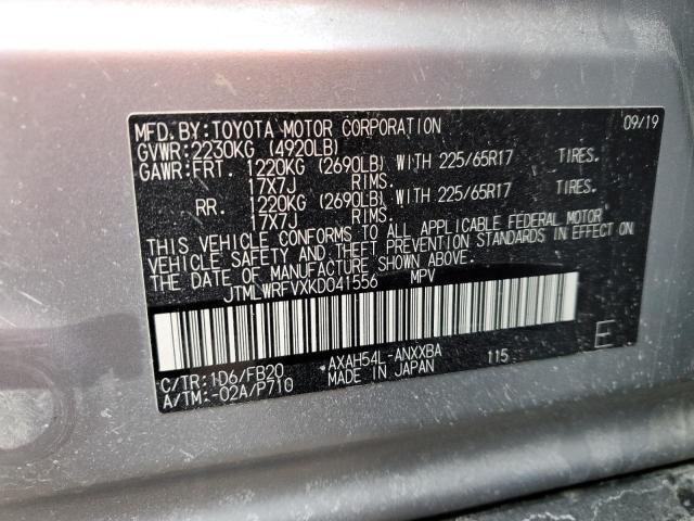2019 TOYOTA RAV4 LE - JTMLWRFVXKD041556
