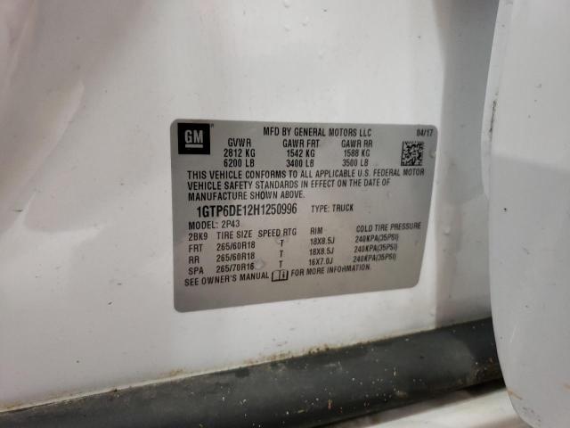 2017 GMC CANYON SLT 1GTP6DE12H1250996