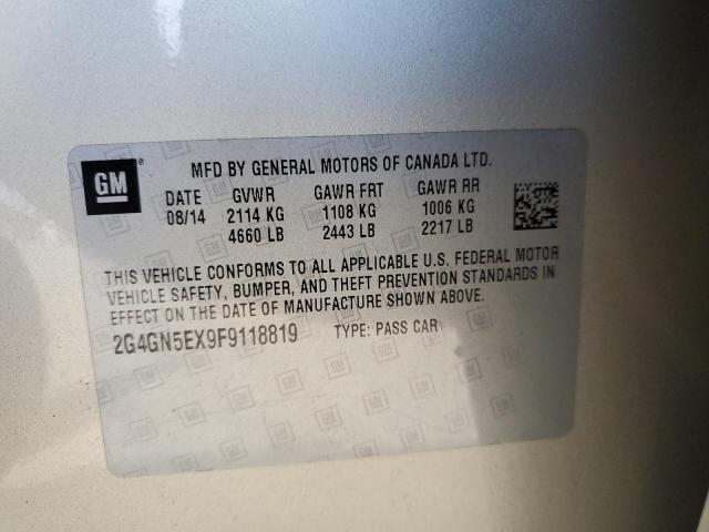 2015 BUICK REGAL PREM 2G4GN5EX9F9118819