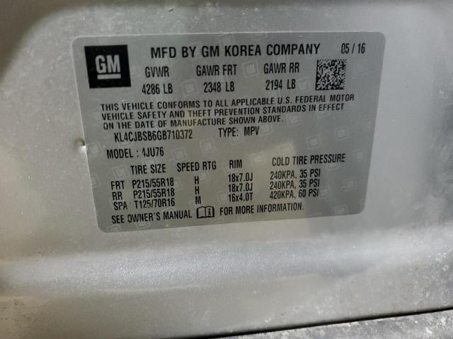 2016 BUICK ENCORE CON - KL4CJBSB6GB710372