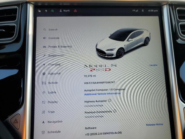 2015 TESLA MODEL S P8 5YJSA4H46FF096747