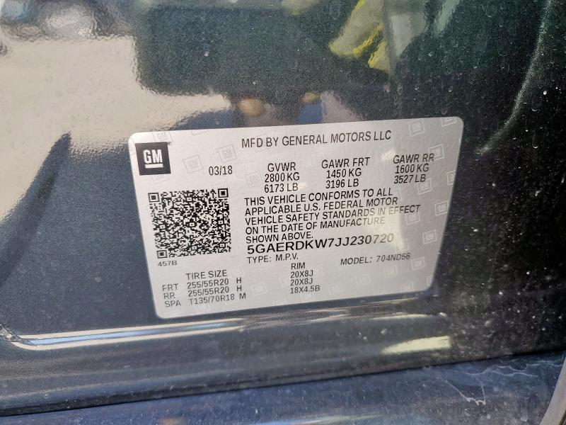 2018 BUICK ENCLAVE AV - 5GAERDKW7JJ230720