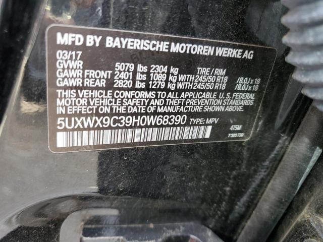 2017 BMW X3 XDRIVE2 - 5UXWX9C39H0W68390
