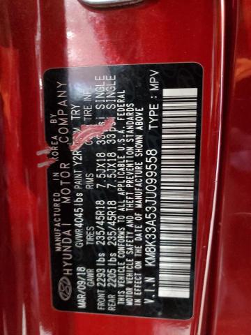 2018 HYUNDAI KONA LIMIT - KM8K33A53JU099558