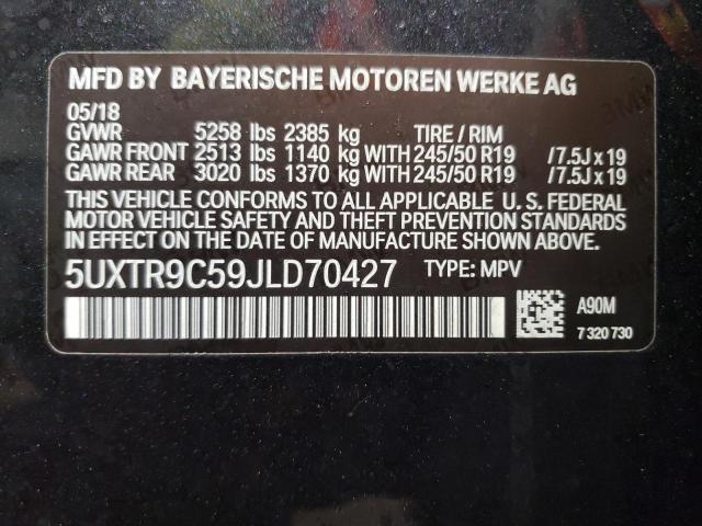 2018 BMW X3 XDRIVE3 - 5UXTR9C59JLD70427