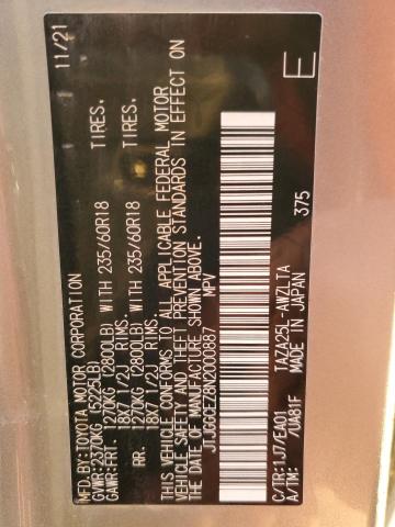 2022 LEXUS NX 350 JTJGGCEZ8N2000887