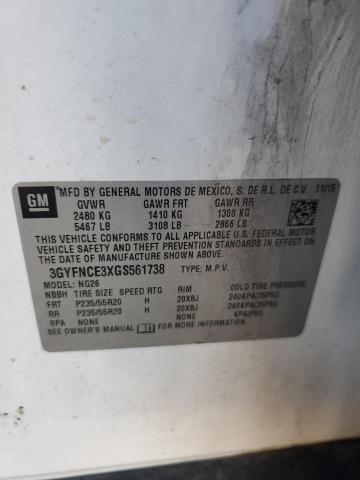 2016 CADILLAC SRX PERFOR - 3GYFNCE3XGS561738