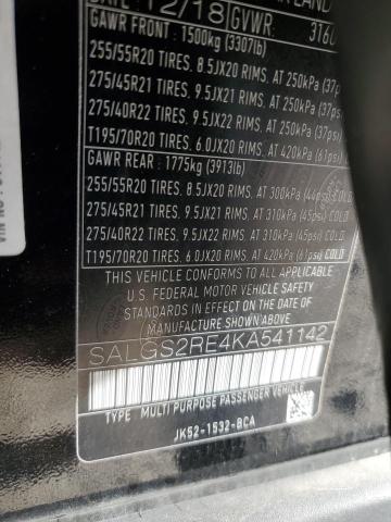 2019 LAND ROVER RANGE ROVE - SALGS2RE4KA541142